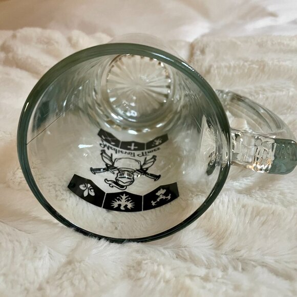 Medieval Times 24 oz Clear Glass Beer Stein Mug 7" tall 3.5" diameter - Picture 5 of 5